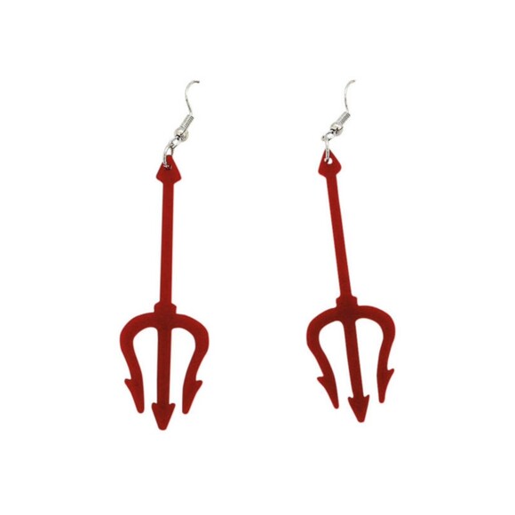 Serra Halloween Nickel Free Earrings  - Pitchfork - Picture 2 of 2